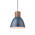 ELYONA Vintage Hammered Pendant Light Fixture, 7” Small Brushed Brass Metal Hanging Light Solid Wood Antique Gold Pendant Lamp for Kitchen Island, Farmhouse, Dining Room, Adjustable Height