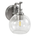 ANDY STAR 2 Light Bathroom Vanity Light, Matte Black Bathroom Light Fixtures, Modern Wall Sconce with Clear Globe Glass Shade, Farmhouse Wall Lamp for Bathroom, Living Room, Hallway, Cabinet, Porch