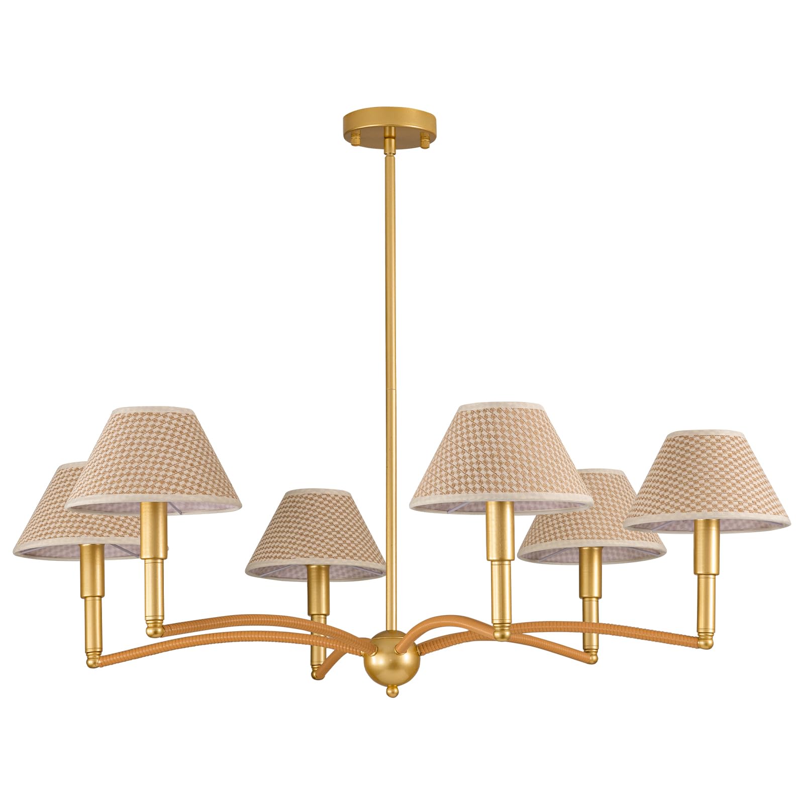 Rattan Wall Sconce,Boho Hand-Woven Gold Wall Light,Rustic Modern Rattan Sconce Lighting,Gold Plug in Wall Lights for Living Room,Bedroom,Hallway,Vanity,1-Light