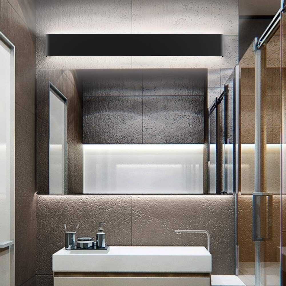 Ralbay Modern Black Bathroom Vanity Light 32.6inch Vanity Light for Bathroom 30W Up and Down Indoor Wall Lighting Fixtures Natural White 4000K