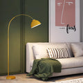 Nordic Simple Floor Lamp with White Shade, Arc Reading Lamp for Living Room, Study Room&Bedroom Beside,Creative Art Deco Bauhaus Standing Lamps for Ambient Lighting