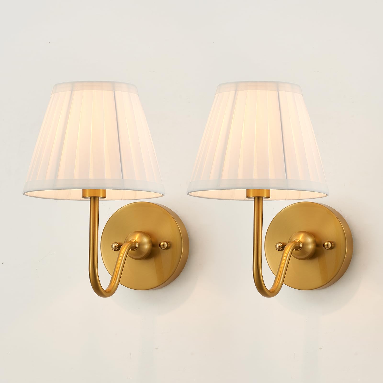 Set of Two Hand Woven Wall Sconces Boho Wall Lamp White Coastal Wall Lights for Bedside Hallway Vanity Stairway Fireplace Living Room, UL Listed