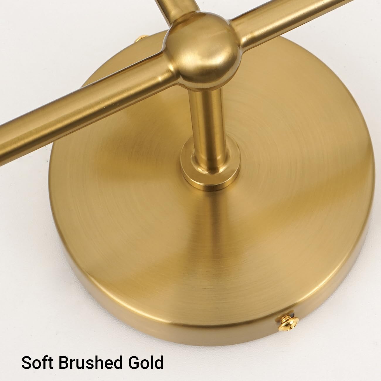 Modern Brushed Gold 3-Lights Vanity Light Fixtures with Milky White Glass Ball Shades, Mid Century Brass Wall Sconce Lighting Fixtures over Mirror, Wall Sconces for Bathroom Dressing Table Bedroom