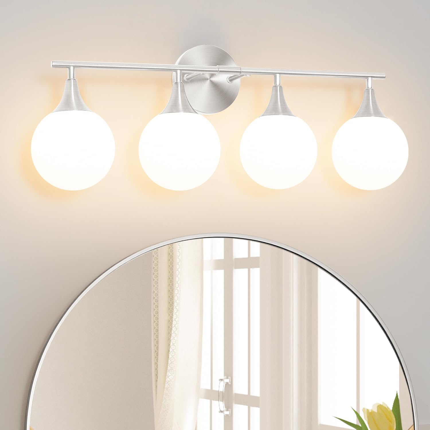 Daunton Modern Matte Black Bathroom Vanity Light - Energy Efficient G9 Base Bathroom Lighting Fixtures Over Mirror, Anti-Glare 14.2 Inch Soft Illumination for Makeup & Shaving, Stylish and Affordable