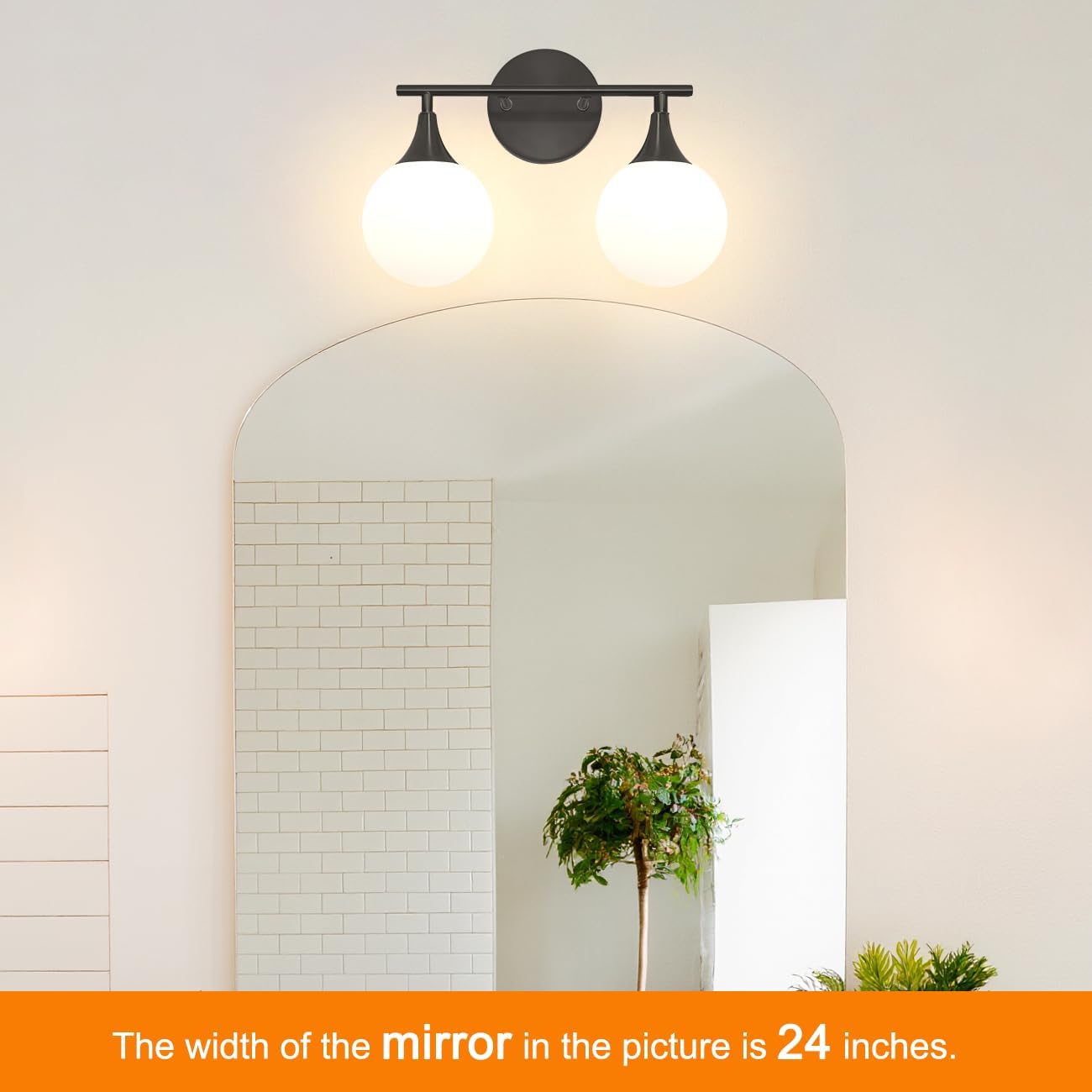 Daunton Modern Matte Black Bathroom Vanity Light - Energy Efficient G9 Base Bathroom Lighting Fixtures Over Mirror, Anti-Glare 14.2 Inch Soft Illumination for Makeup & Shaving, Stylish and Affordable