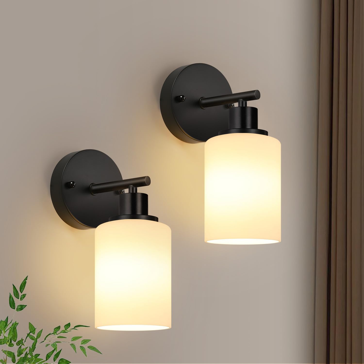 Zarbitta 3-Light Bathroom Light Fixtures, 17.23" Black Modern Vanity Lights with Clear Glass Shade, Bathroom Wall Lamp for Mirror Kitchen Living Room Hallway Cabinet Porch