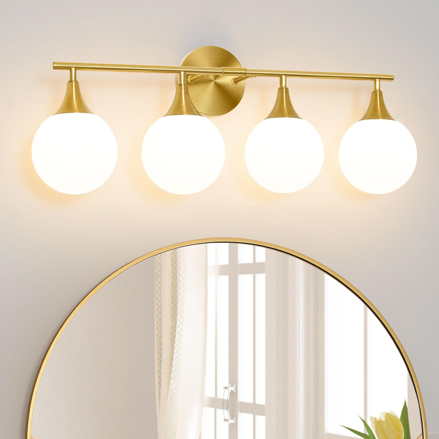 Daunton Modern Matte Black Bathroom Vanity Light - Energy Efficient G9 Base Bathroom Lighting Fixtures Over Mirror, Anti-Glare 14.2 Inch Soft Illumination for Makeup & Shaving, Stylish and Affordable