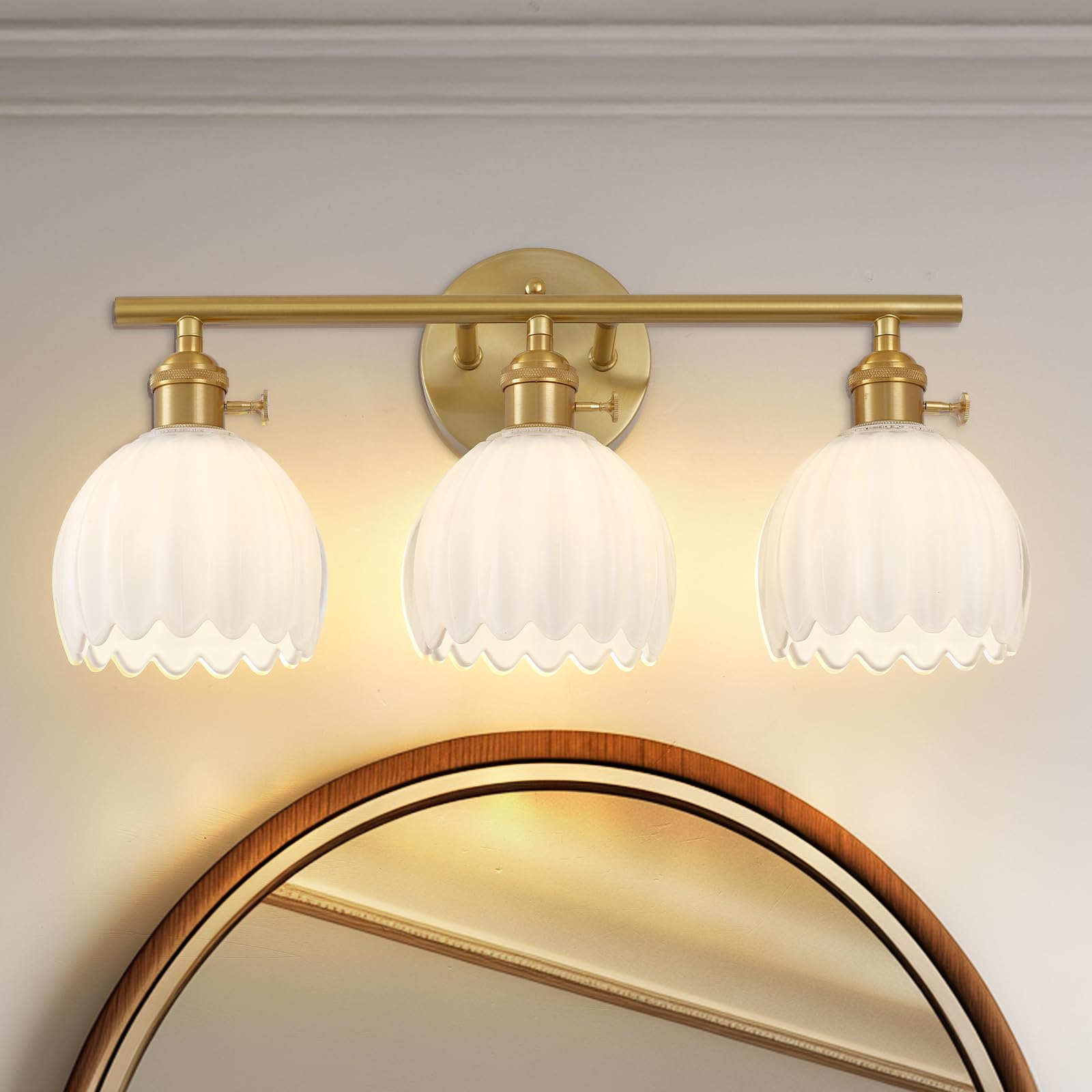Matte Black 2 Light Bathroom Vanity Light,14.9in Modern Bathroom Lighting Fixtures Over Mirror with Clear Crystal Glass Shade,Vintage Vanity Lights for Bathroom Living Room Bedroom（not include bulbs)