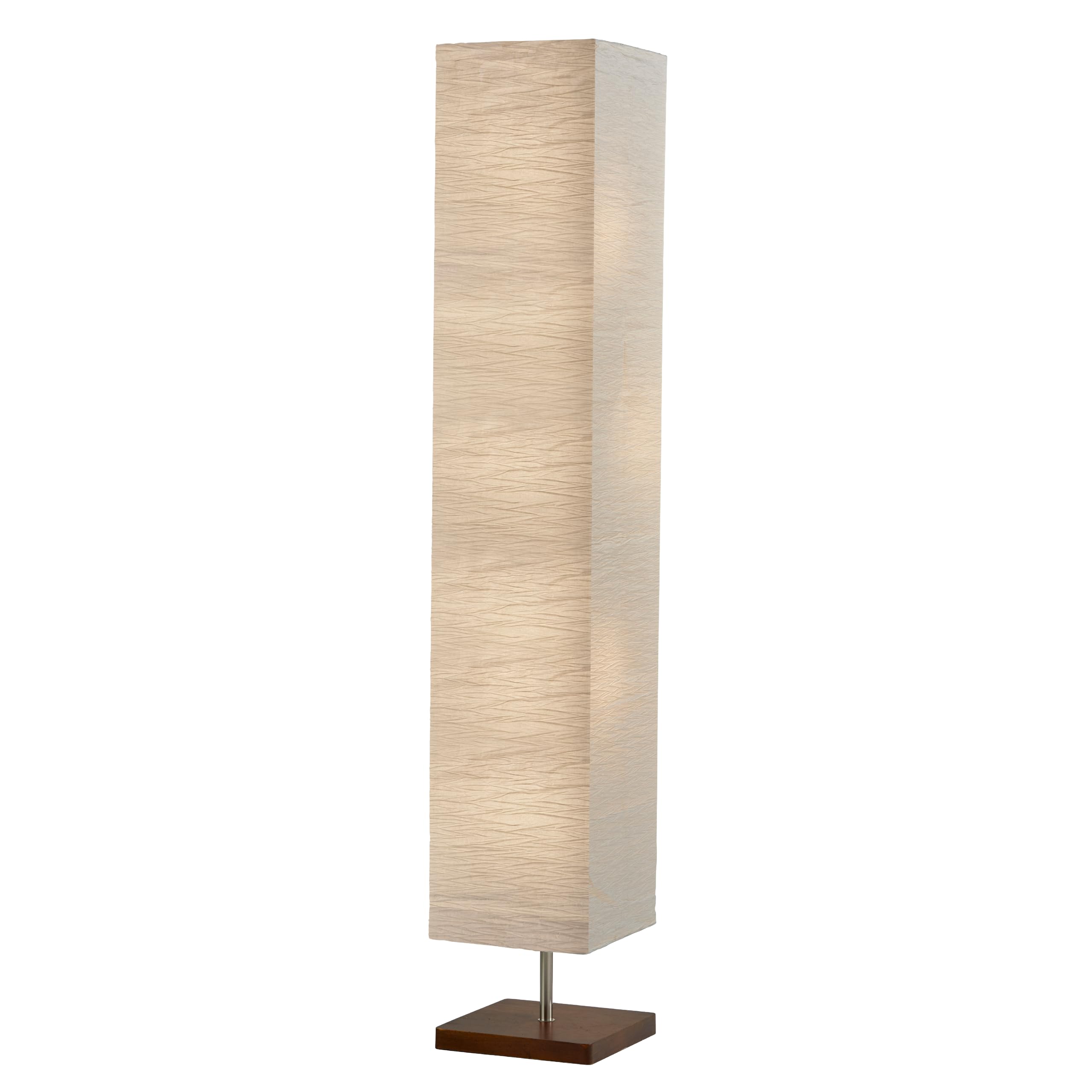 Adesso Three Light Floor Lamp – Natural Wood Base & Adjustable Brightness – Perfect Lighting for Bedroom, Living Room and Corner Decor, Beige
