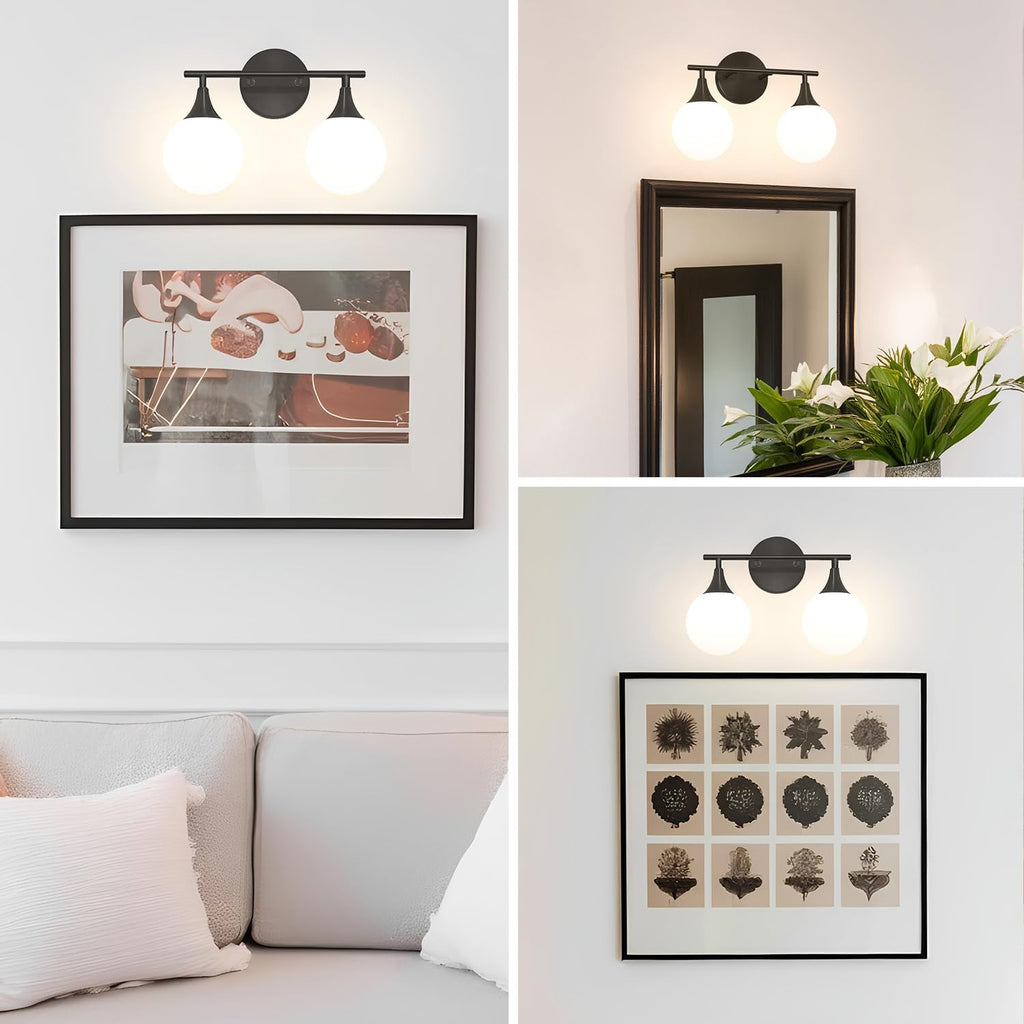 Daunton Modern Matte Black Bathroom Vanity Light - Energy Efficient G9 Base Bathroom Lighting Fixtures Over Mirror, Anti-Glare 14.2 Inch Soft Illumination for Makeup & Shaving, Stylish and Affordable