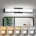Modern 24IN Black Bathroom Vanity Light, 25W 2500 Lumen Dimmable, 5CCT, ETL Certified