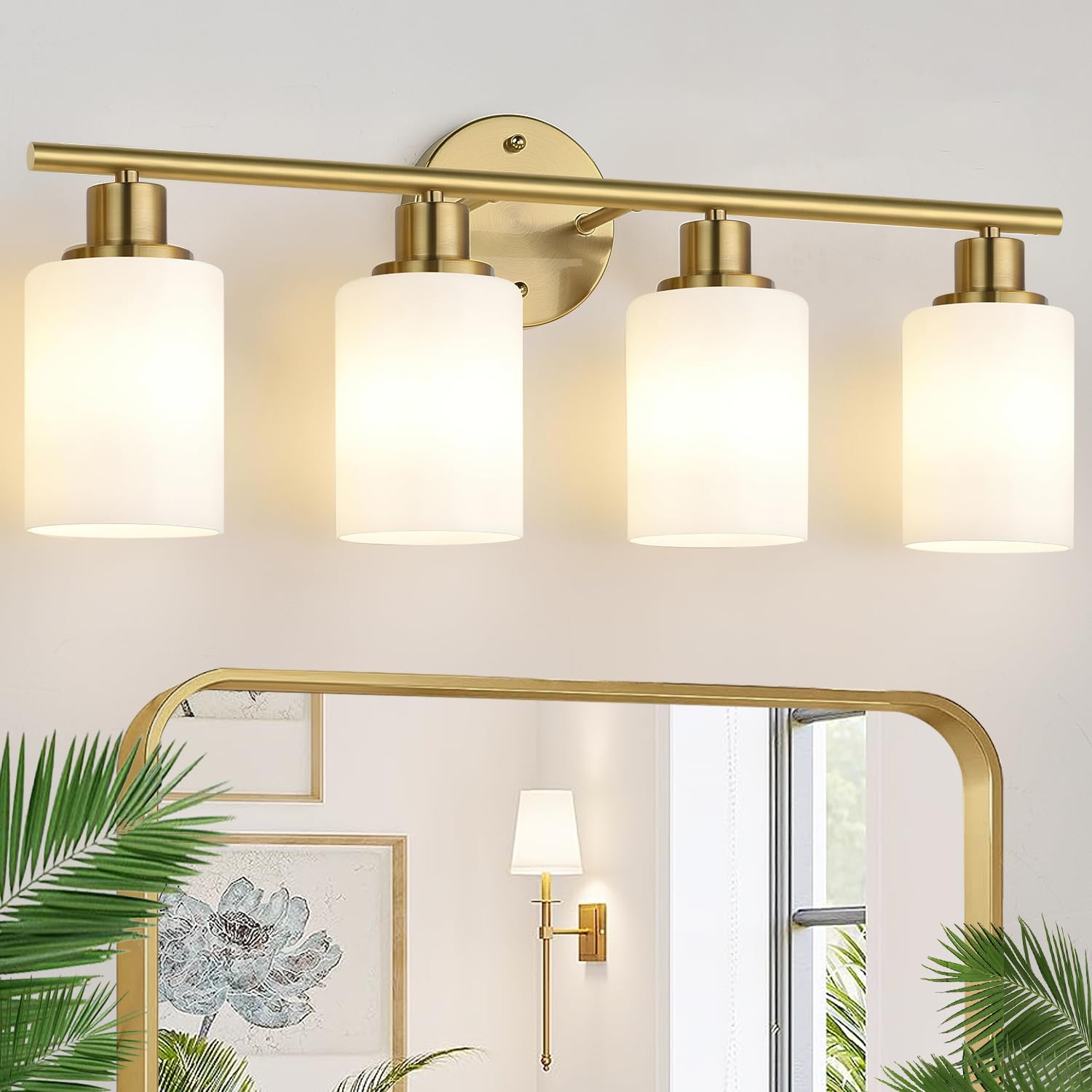 Zarbitta 3-Light Bathroom Light Fixtures, 17.23" Black Modern Vanity Lights with Clear Glass Shade, Bathroom Wall Lamp for Mirror Kitchen Living Room Hallway Cabinet Porch