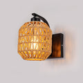 lobolighting Boho Rattan Wall Sconces Set of Two Hardwired Hand-Woven Farmhouse Wall Lamps Indoor Rustic Wall Mount Light Fixtures for Bedroom Living Room Nursery Hallway (Bulbs Not Included)