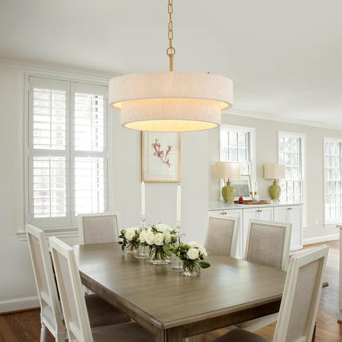 20" Rattan Pendant Light, Boho Woven Chandelier for Home Decor